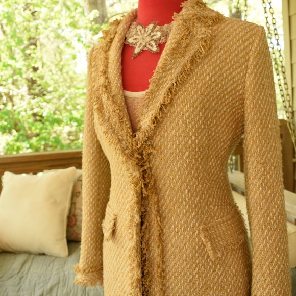 Anne Klein tweed 3 piece suit size 8